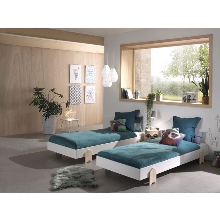 Modulo Arrow 1-persoonsbed - Wit, Niet ingevuld, Niet ingevuld, Niet ingevuld