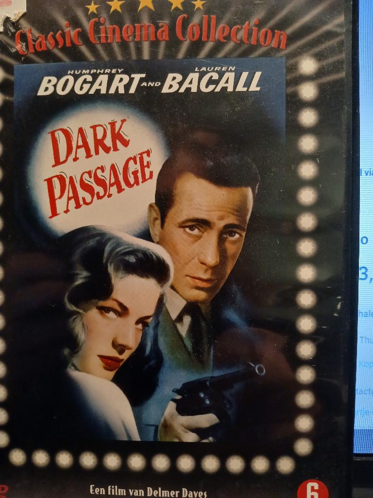 dark passage  ( humphey bogart )  1947, Alle leeftijden, Ophalen of Verzenden, Zo goed als nieuw, 1940 tot 1960