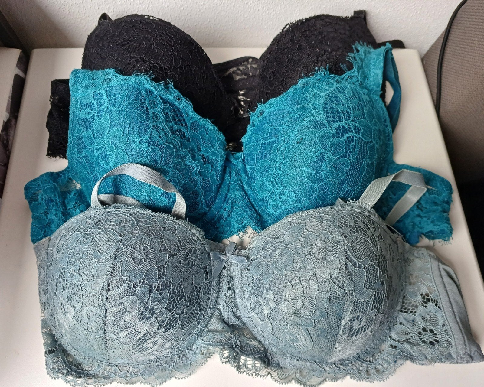 3 bh's maat 75A van Zeeman, gedragen, Ophalen of Verzenden, Blauw, BH