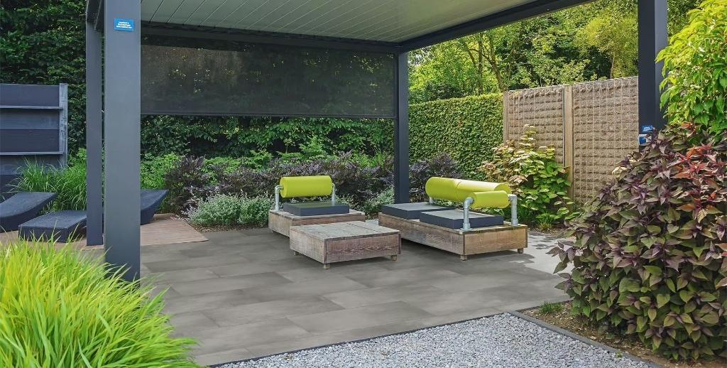 8,96 m2 Keramische buitentegels Solid Grey 40x80xcm, Ophalen, Keramiek, Nieuw, 5 tot 10 m²