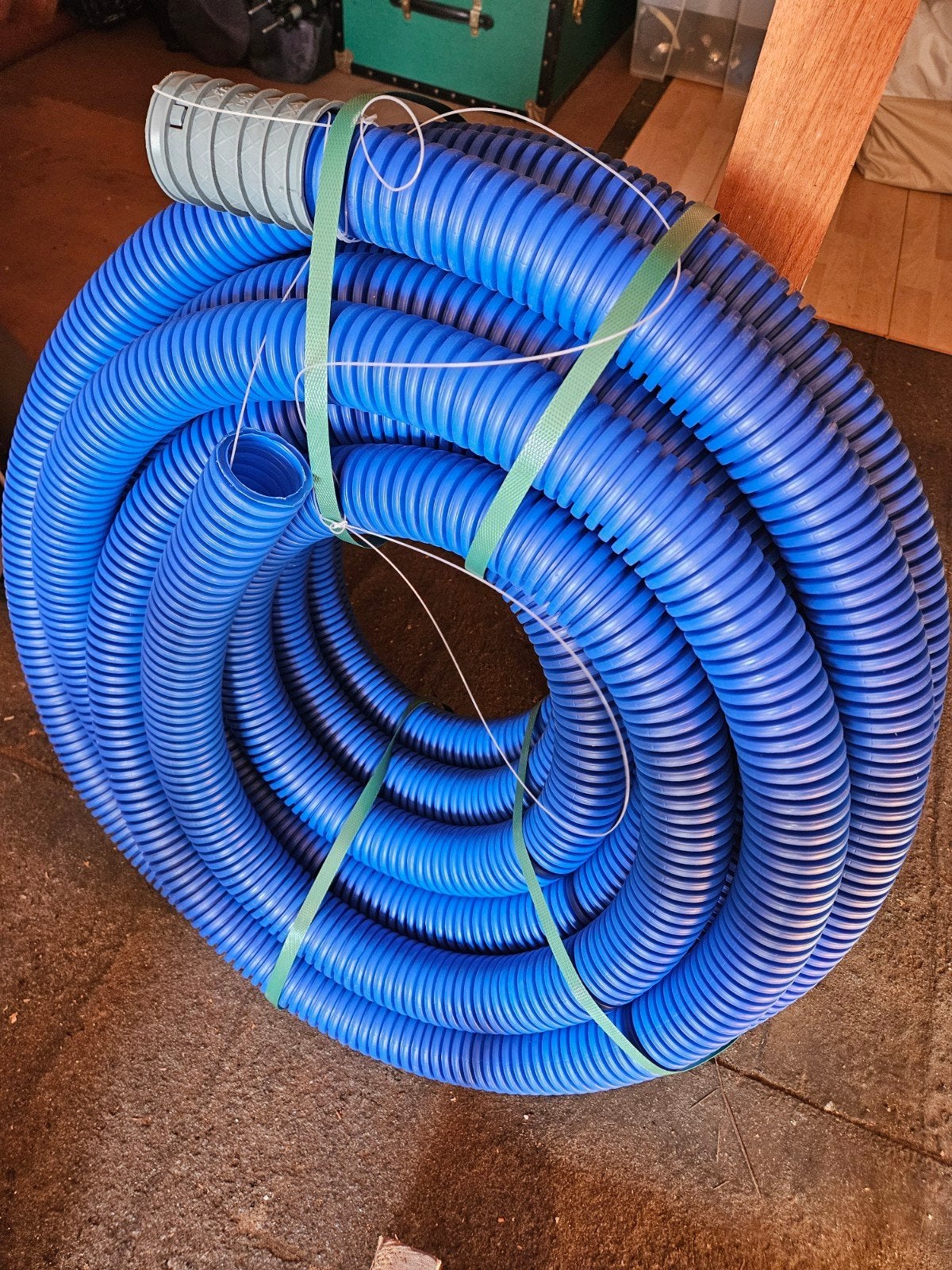 25m blauwe mantelbuis met trekkoord, 50/39mm, nieuw, Ophalen, Nieuw, Kabel of Snoer