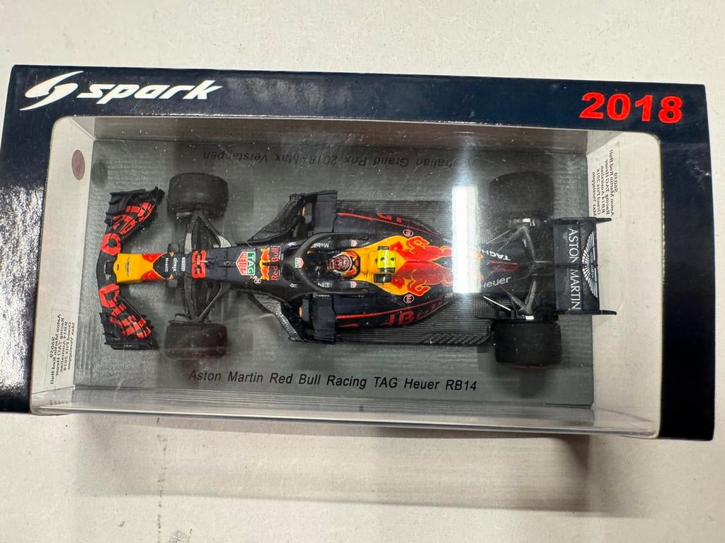Max Verstappen 1:43 RB14, Ophalen of Verzenden, Zo goed als nieuw, Auto, Overige merken