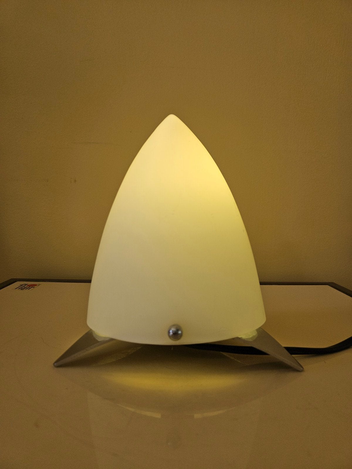 Space Age Raket Lampje - Vintage Tafellamp, Gebruikt, Vintage, E14 (klein), Wit
