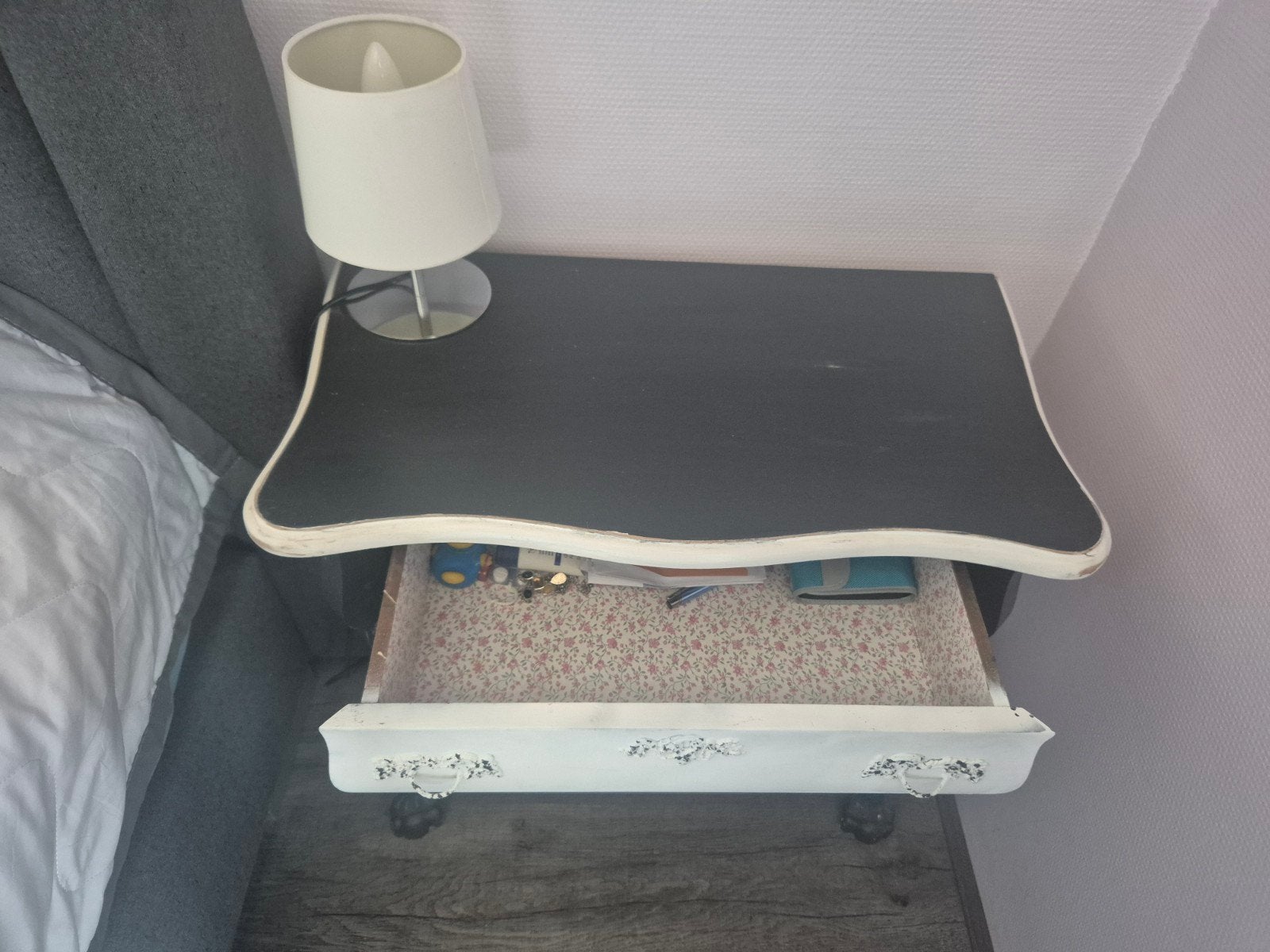 Antiek buikkastje met 3 lades - 65x66x37 cm, Huis en Inrichting, Kasten | Dressoirs, Gebruikt, Met lade(s), 25 tot 50 cm, 50 tot 100 cm