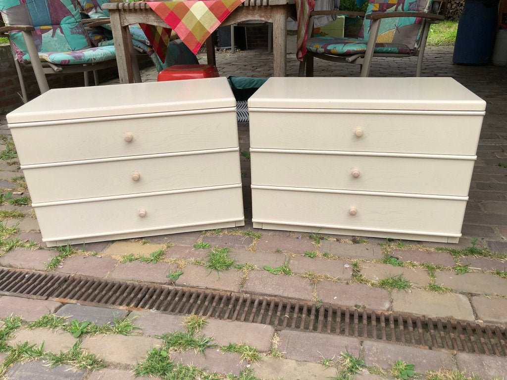 Nachtkastjes / opbergkastjes - 2 stuks, Huis en Inrichting, Ophalen, Gebruikt, 65 cm of meer, Minder dan 55 cm
