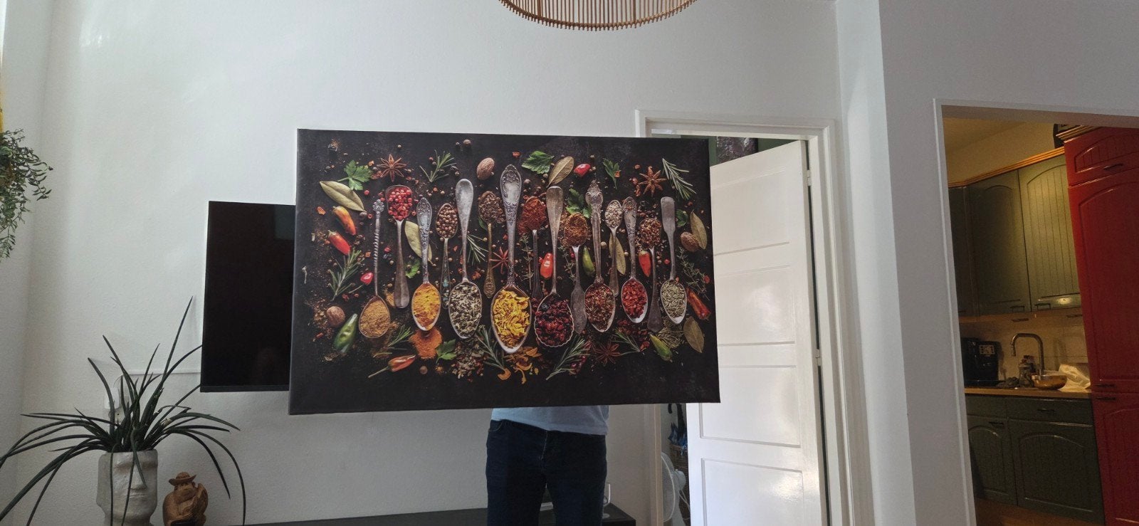 Mooi schilderij van kruiden en specerijen op canvas, Ophalen
