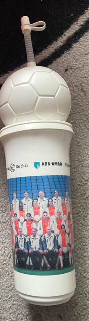 Ajax bidon met teamfoto en ABN AMRO logo, Ophalen of Verzenden, Gebruikt