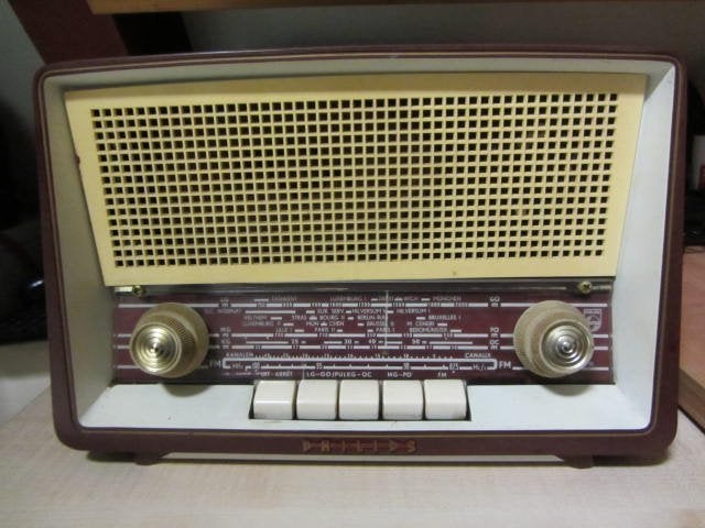 Philips B3X81U buizen radio uit 1958/1959, Ophalen of Verzenden, Gebruikt, Radio