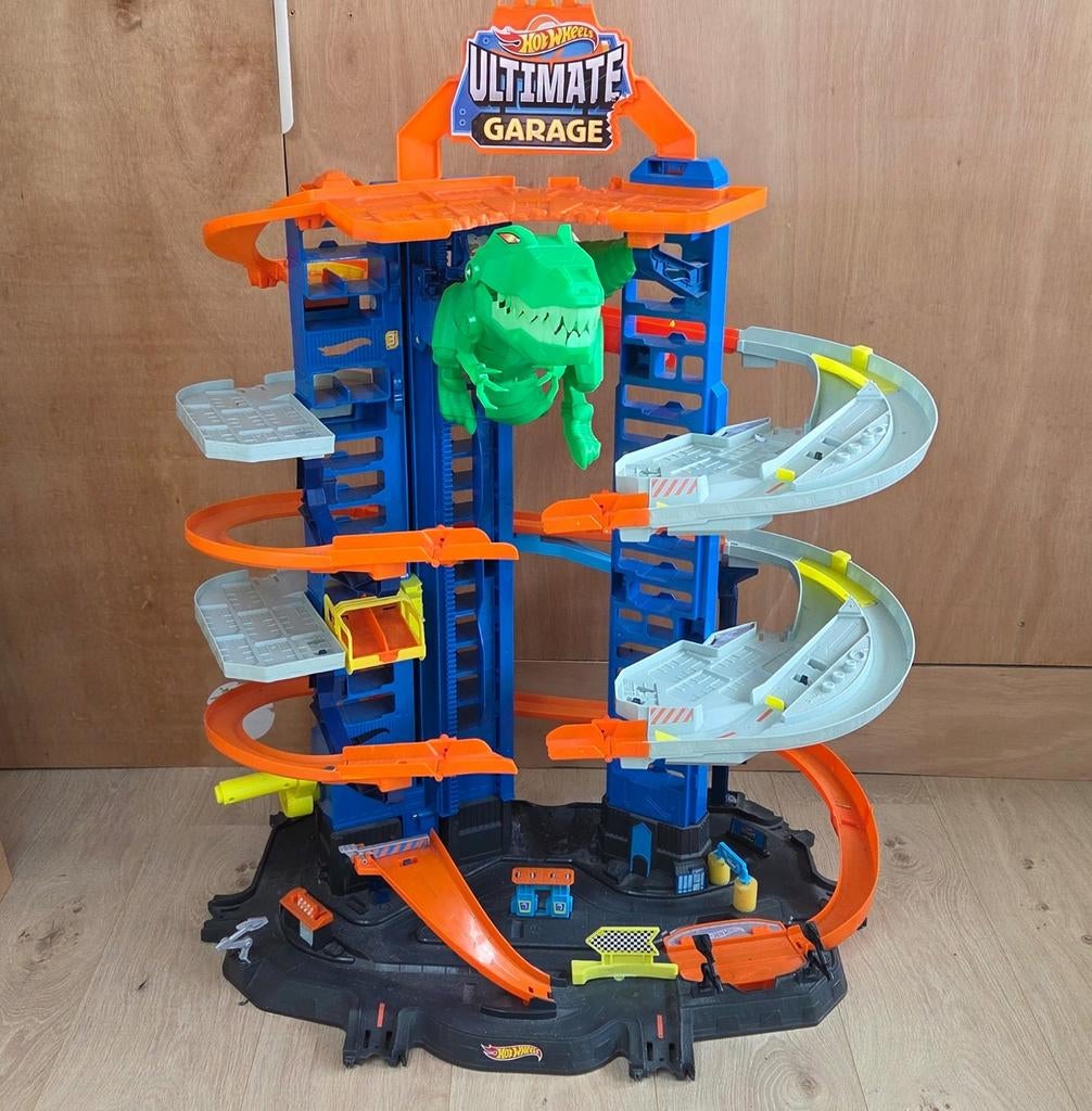 Hot Wheels Ultimate Garage met T-Rex, Ophalen, Zo goed als nieuw, Jongen of Meisje