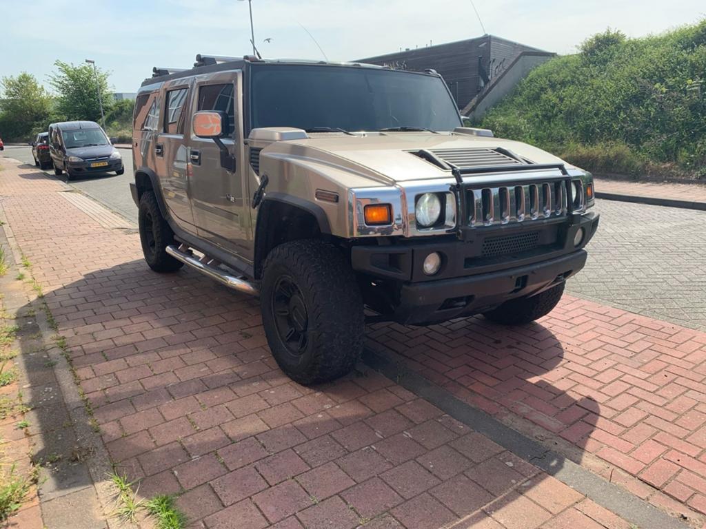 Mooie Hummer H2, 6.0 V8, 2005, Benzine, Canadese papieren, Automaat, Beige, Beige, Leder