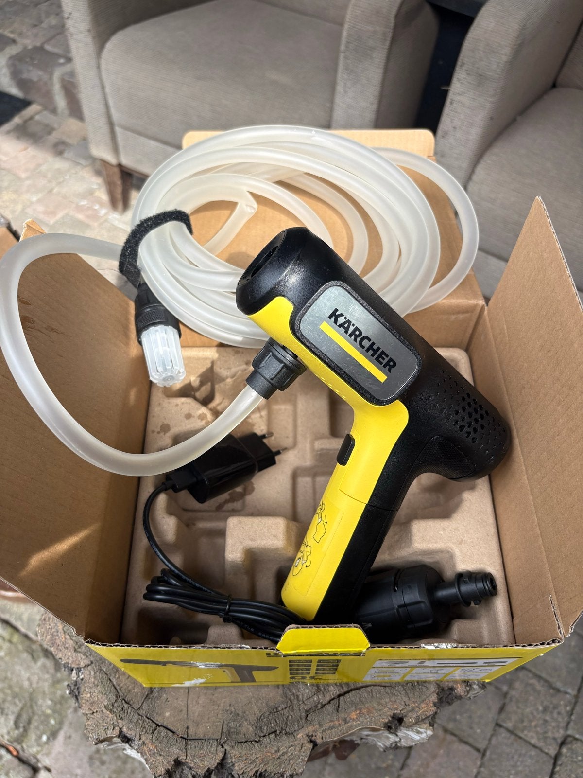 Kärcher OC 3 Handheld Compact Mobiele Drukreiniger, Ophalen of Verzenden, Zo goed als nieuw, Accu, Met regelbare waterdruk