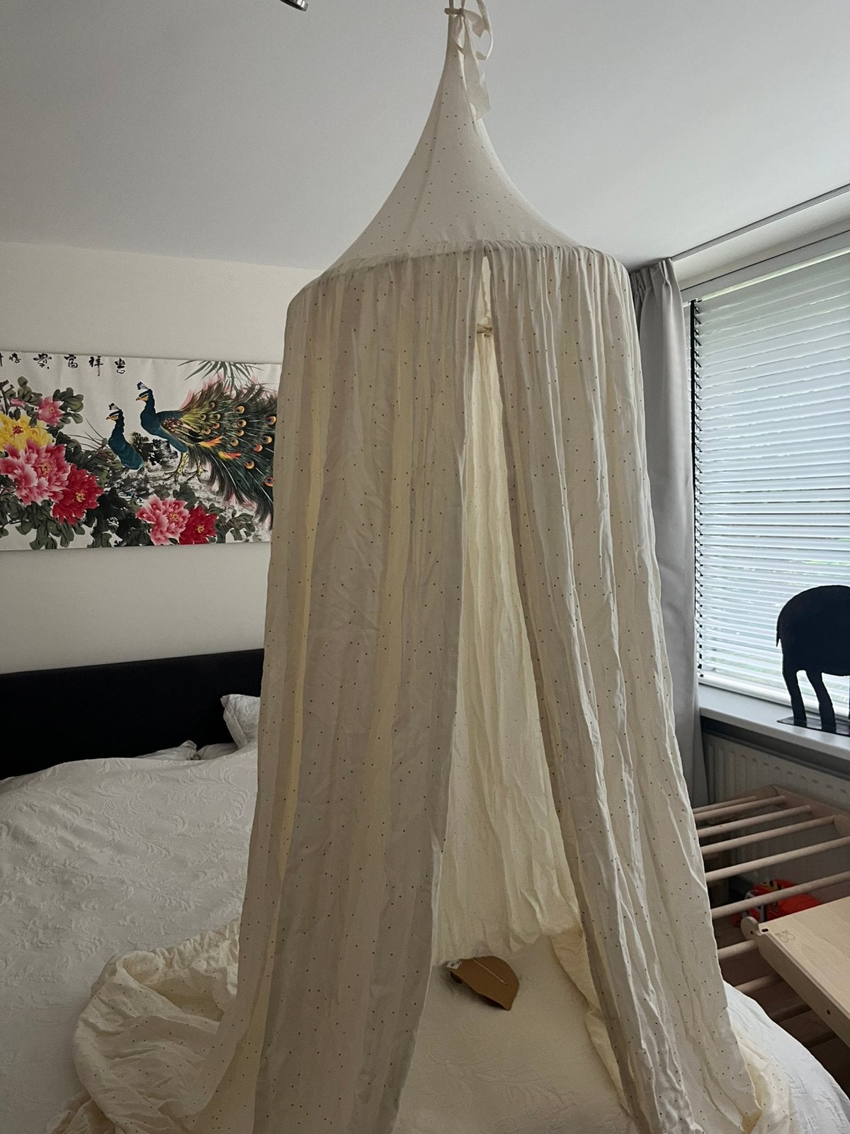 Bedhemel met stippen Nobodinoz, Ophalen of Verzenden, Zo goed als nieuw, 180 cm of meer, 85 tot 100 cm
