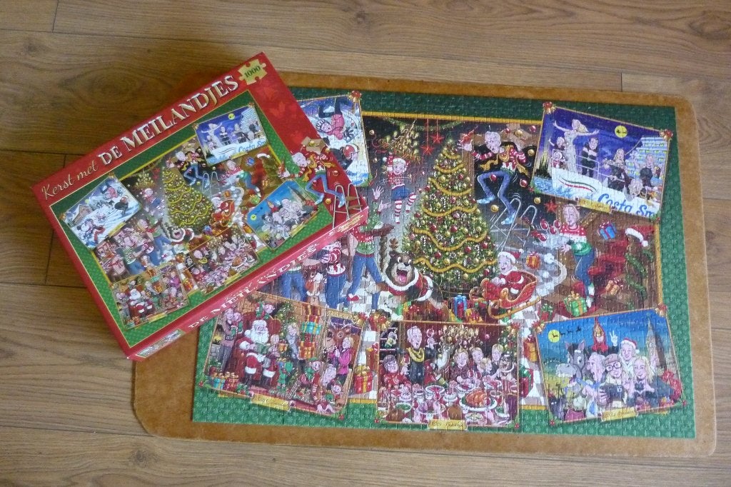 Puzzel '' KERST MET DE MEILANDJES '' 1000 st., Ophalen, 500 t/m 1500 stukjes, Gebruikt