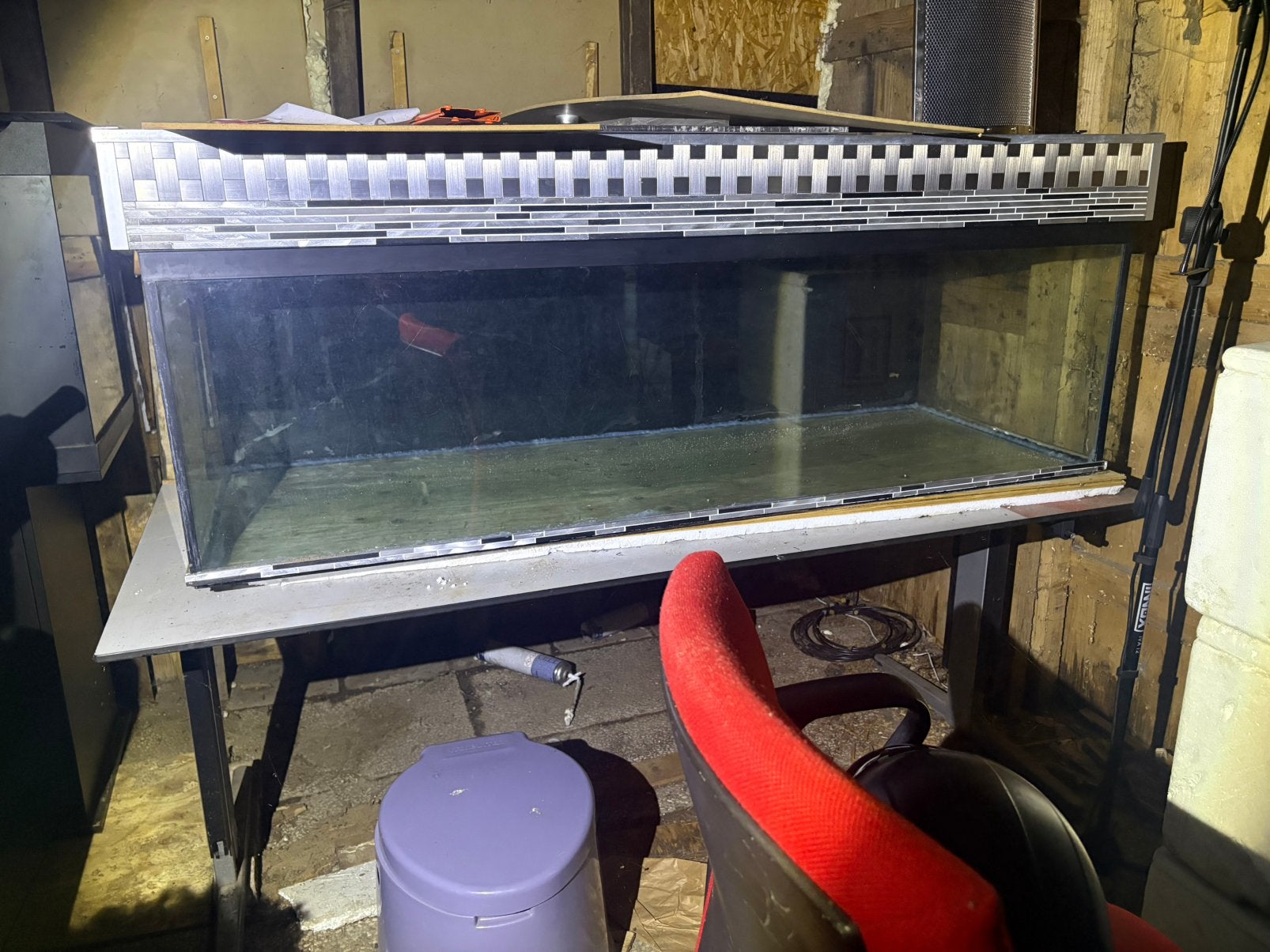 Groot aquarium, Dieren en Toebehoren, Vissen | Aquaria en Toebehoren, Ophalen of Verzenden, Zo goed als nieuw, Leeg aquarium