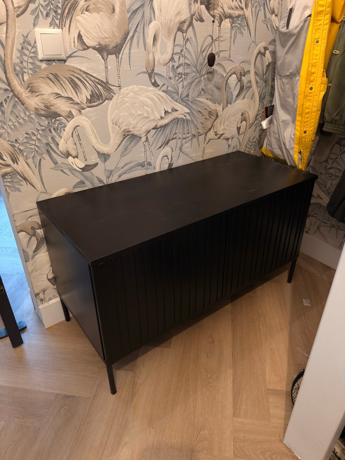 Woood Gravure Kast Zwart 100 cm Breed, Ophalen, Gebruikt, 100 tot 150 cm, 25 tot 50 cm