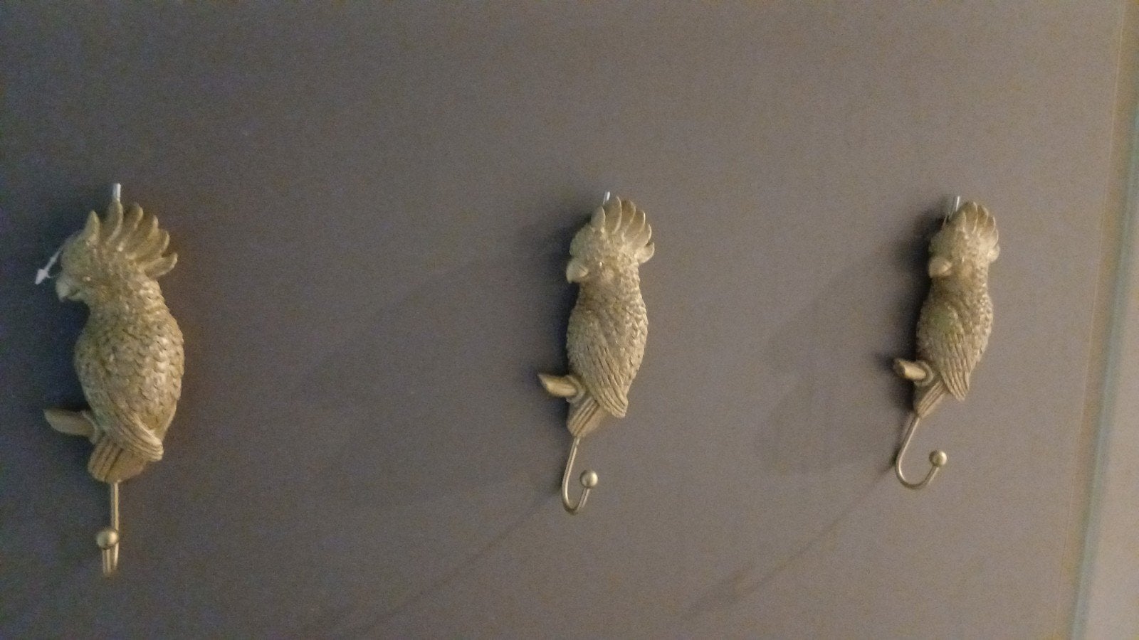 3x Papegaai Kleerhanger / Handdoekhaak, Huis en Inrichting, Ophalen, Gebruikt, Overige materialen, Wandhaken