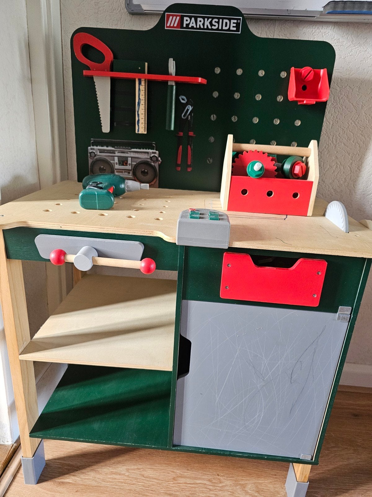 Lupilu / Playtive Parkside Houten Speelgoedwerkbank, Ophalen, Gebruikt, Knutselen
