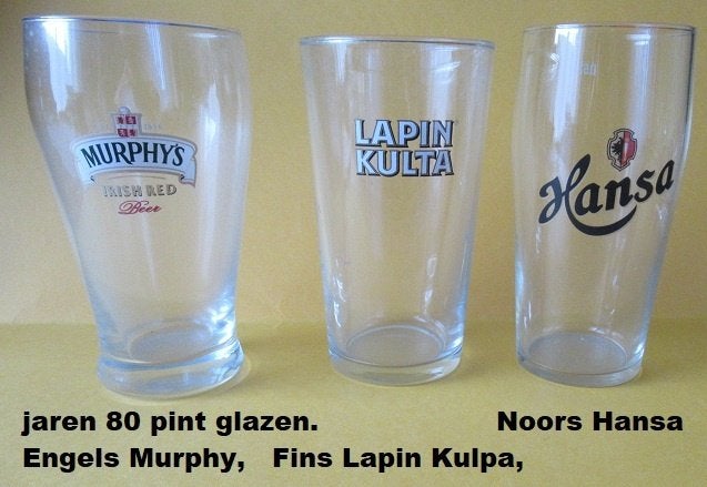 div. bierglazen, pint & 0,4, div. landen, Ophalen of Verzenden, Zo goed als nieuw, Glas of Glazen, Overige merken