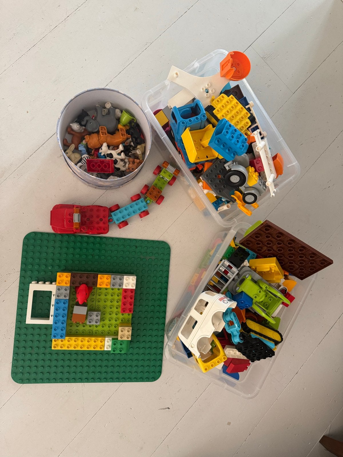 Grote partij Duplo, Kinderen en Baby's, Speelgoed | Duplo en Lego, Ophalen, Inclusief minifiguren, Gebruikt, Duplo