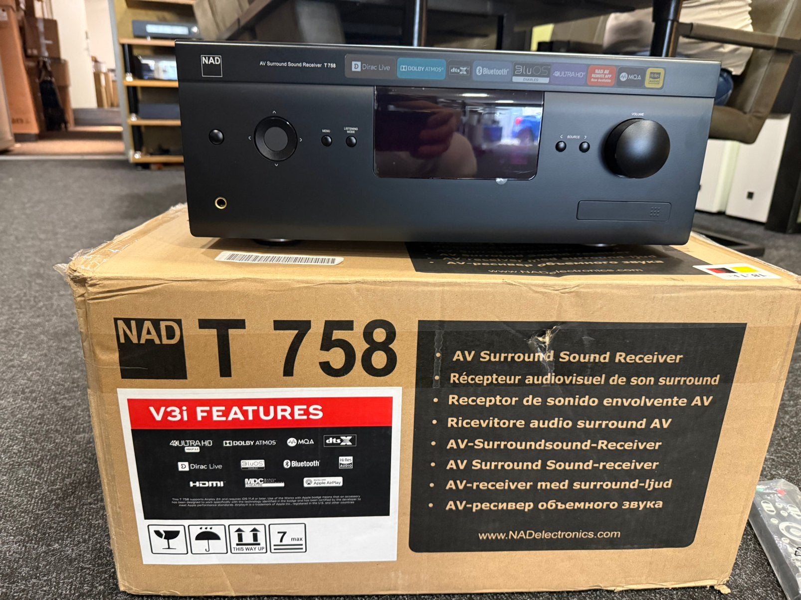 NAD T758 V3i, Overige merken, Gebruikt, Ophalen of Verzenden, 120 watt of meer
