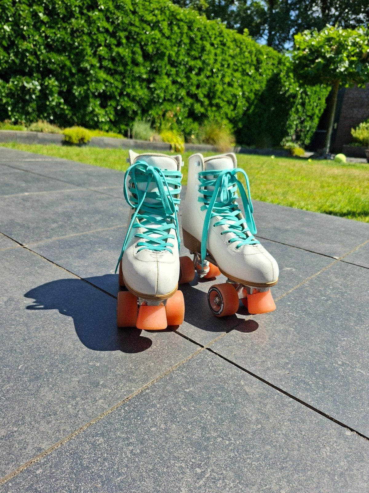 Impala rolschaatsen maat 40, wit turquoise roze, Ophalen
