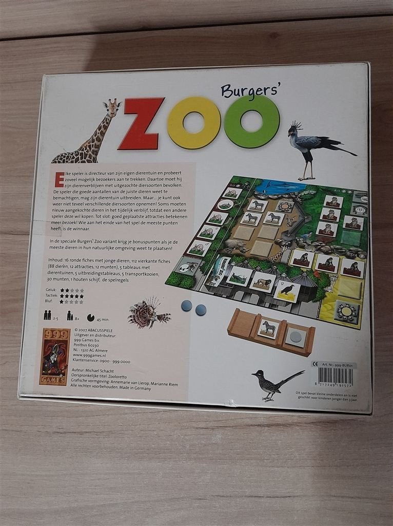 Burgers zoo - 999 games - s5395, Verzenden, Zo goed als nieuw