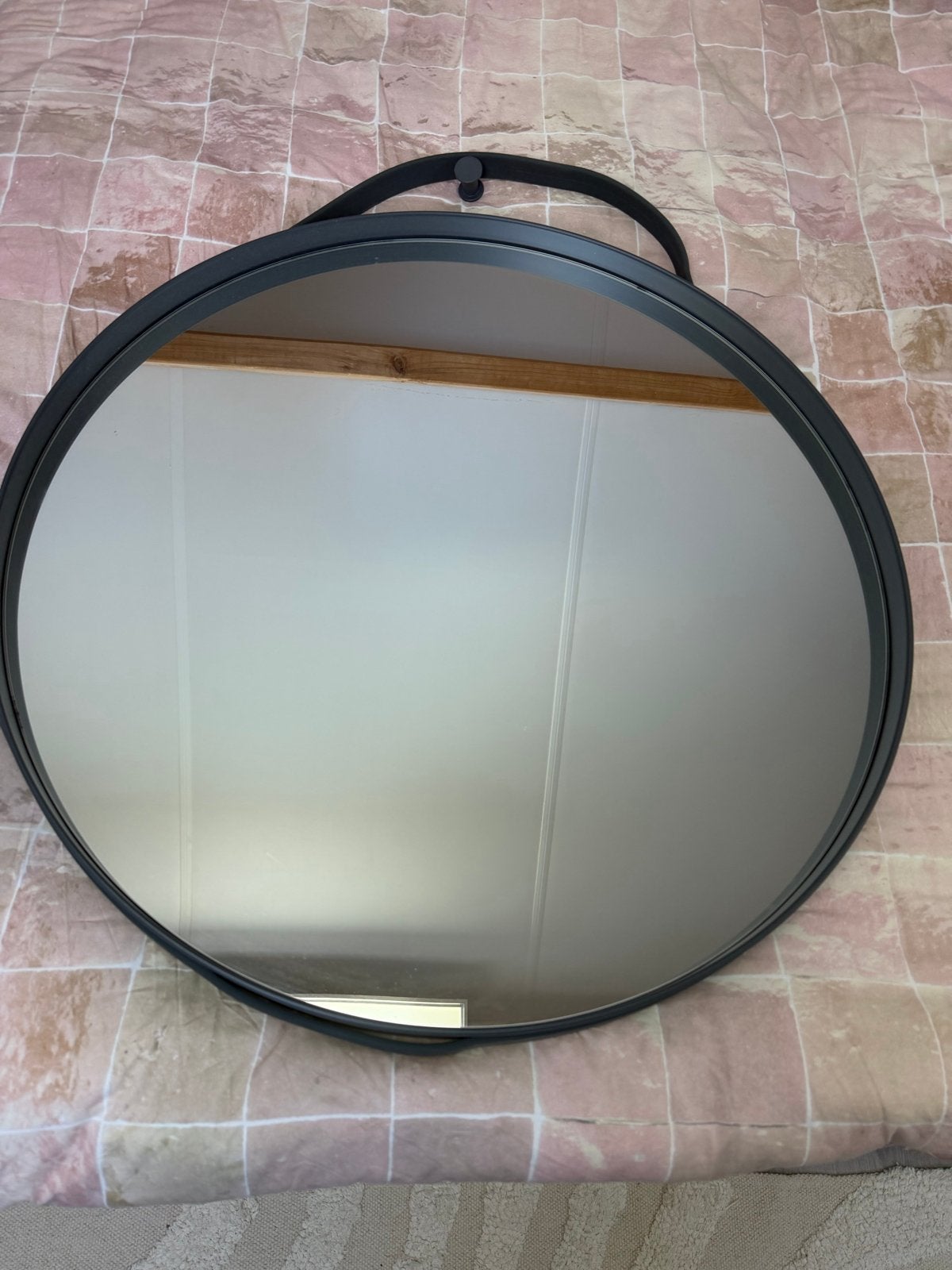 HAY Strap Spiegel 70 cm - Rond Design, Ophalen, Rond, Zo goed als nieuw, Minder dan 100 cm