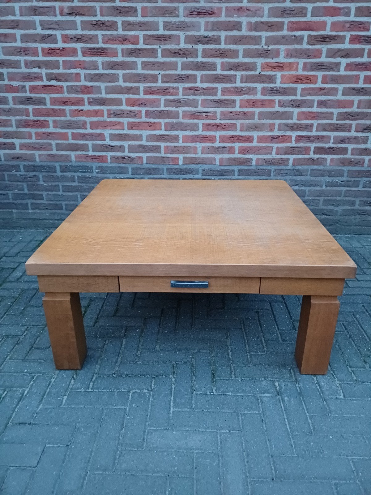 Eiken Salontafel - 100x100cm, Ophalen, 100 tot 150 cm, 50 tot 100 cm, Eikenhout