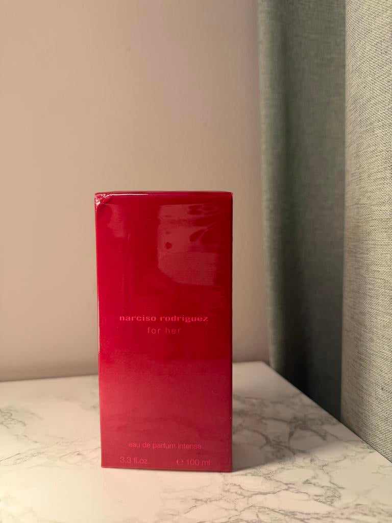 Narciso Rodriguez For Her Eau de Parfum Intense 100ml, Huis en Inrichting, Woonaccessoires | Vazen, Zo goed als nieuw, Ophalen of Verzenden