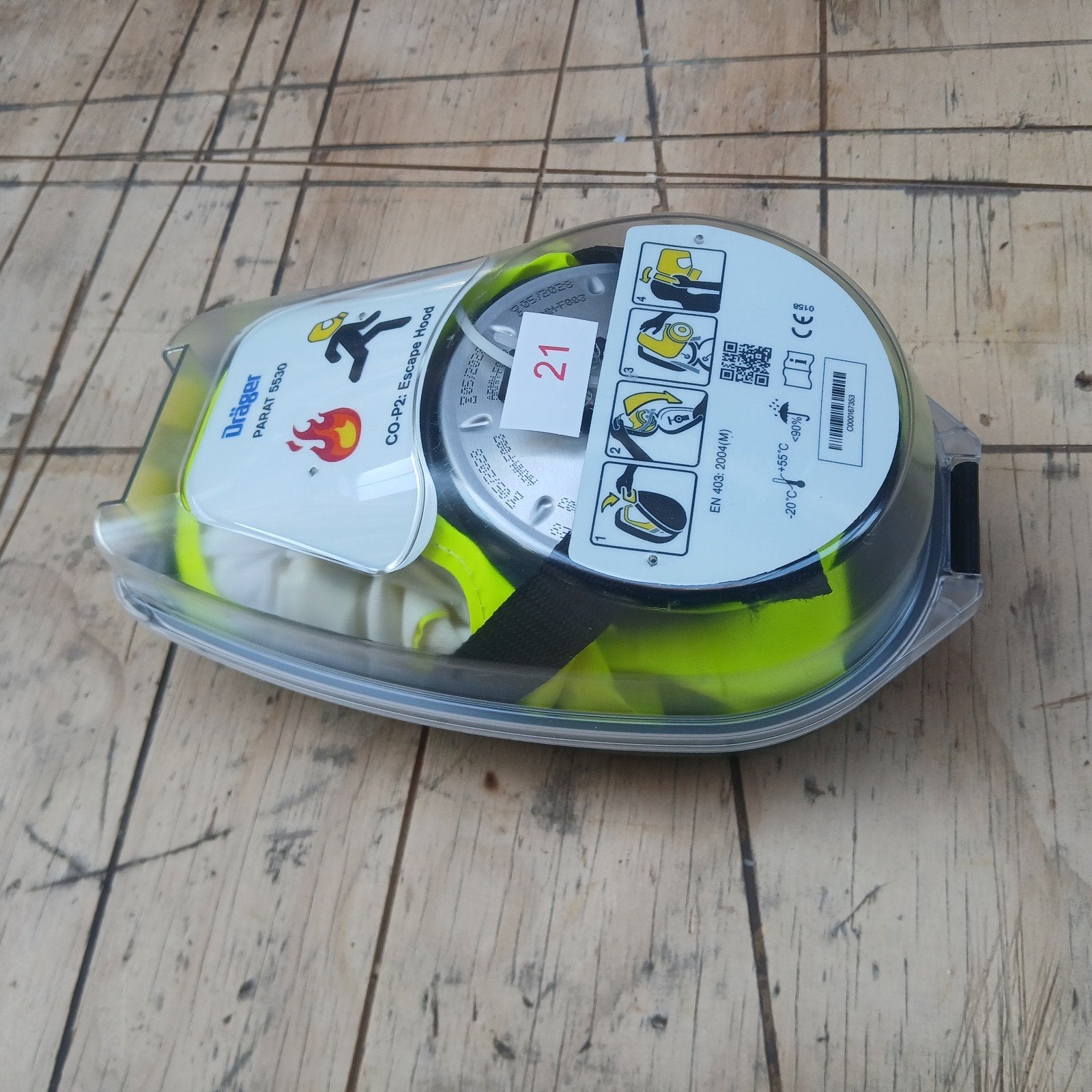 Dräger PARAT 5530 vluchtmasker - Nieuw in verpakking, Ophalen of Verzenden, Nieuw, Volgelaatsmaskers