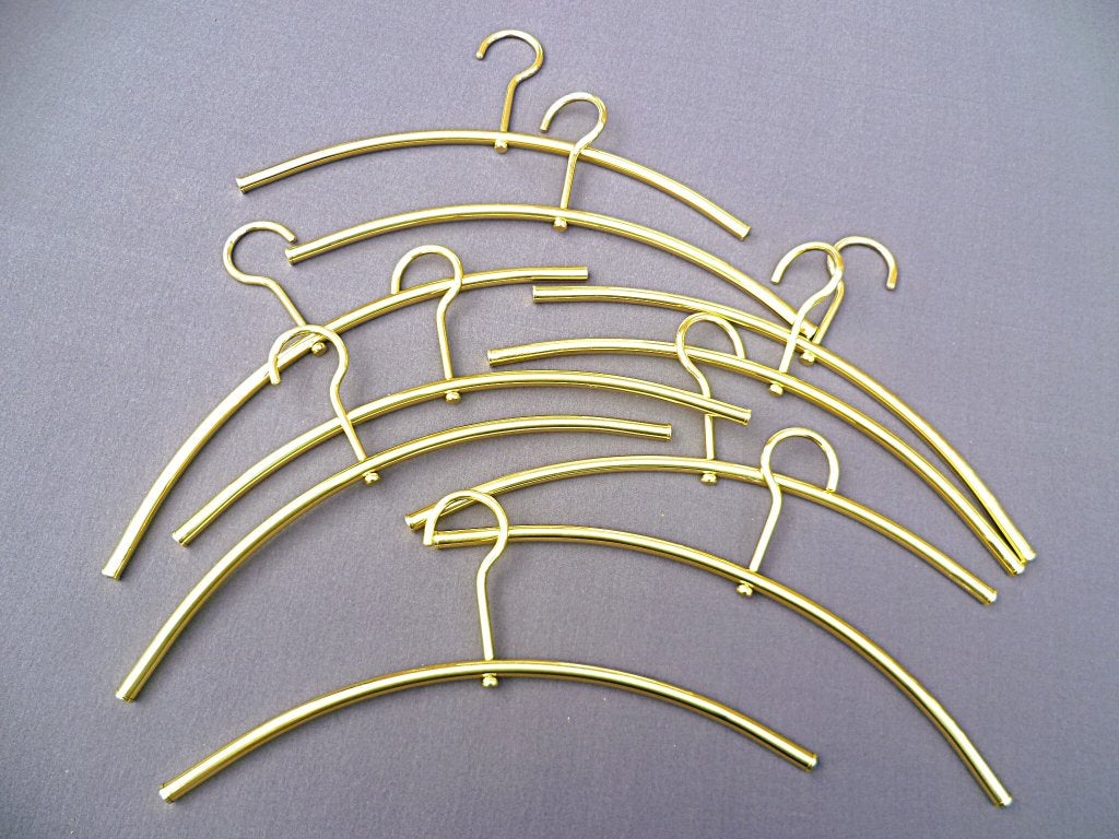 10 elegante messing kledinghangers ~ garderobehangers..., Verzenden, Zo goed als nieuw, Metaal, Volwassenen