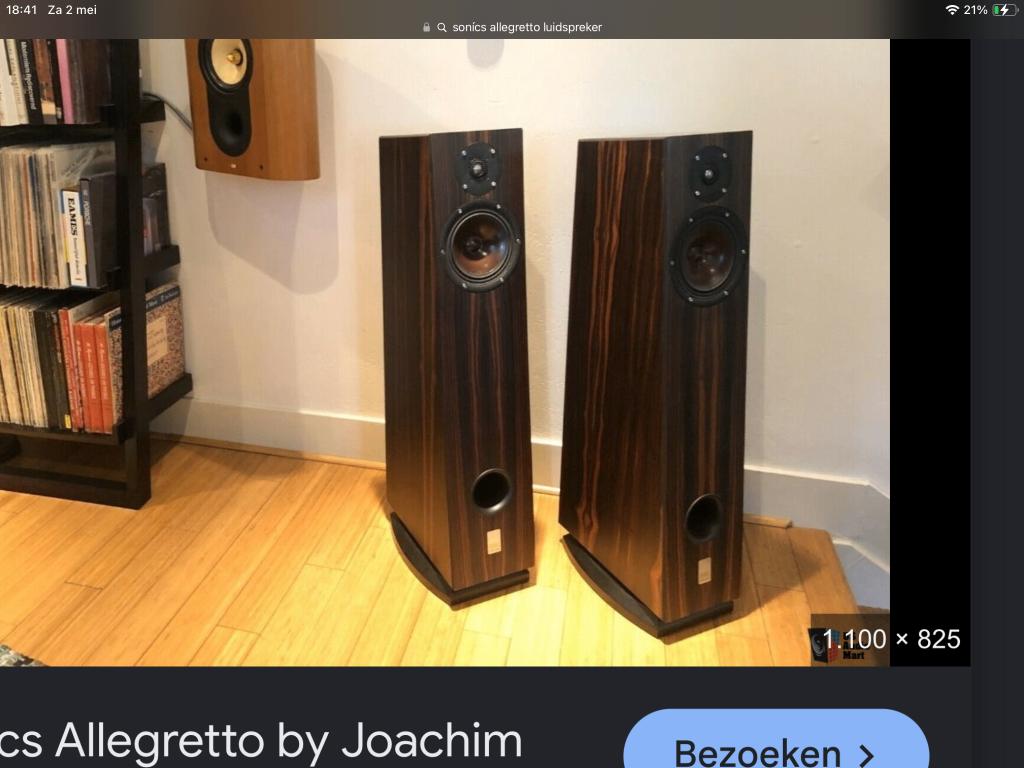 Te koop SONICS ALLEGRETTO luidsprekers, Gebruikt, 60 tot 120 watt, Front, Rear of Stereo speakers, Ophalen