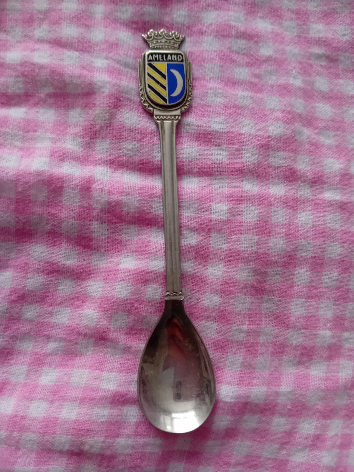 Vintage Ameland Theelepel met Wapen - Souvenir Lepel, Ophalen of Verzenden