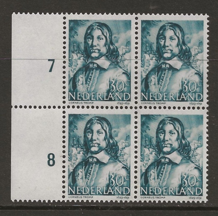 S- Ned. PF 1943 nr.420 blokje zeehelden, Ophalen of Verzenden, Na 1940, Postfris