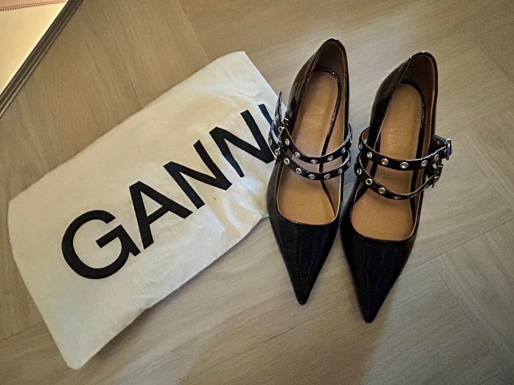 Ganni muiltje Sleehak, Zwart, Nieuw, Sandalen of Muiltjes, Ophalen of Verzenden