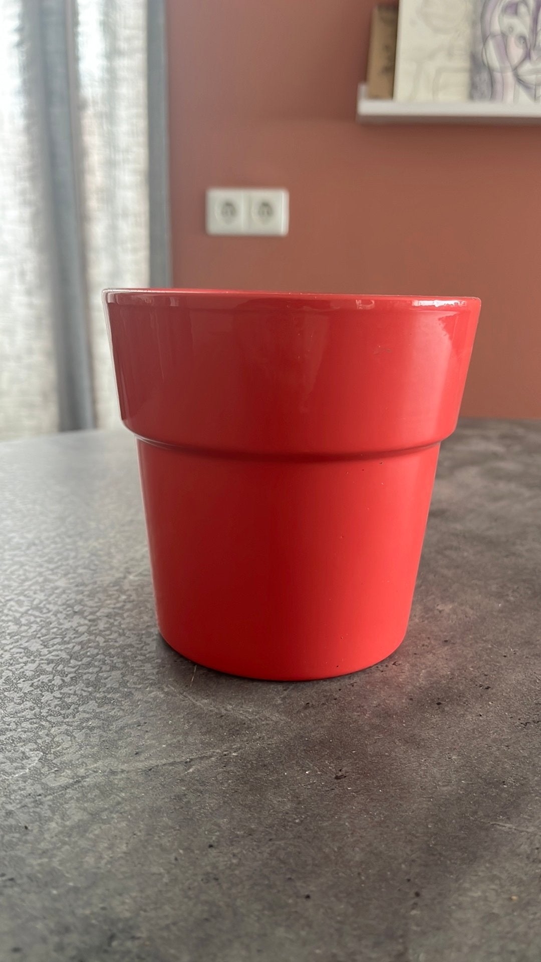 Roze pot, Tuin en Terras, Ophalen, Rond, Zo goed als nieuw, Aardewerk