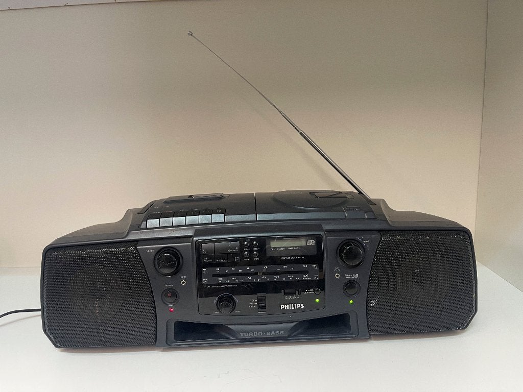 Philips AZ8114/00 Boombox radio/CD/cassettespeler, Philips, N, Cassettedeck, Ophalen of Verzenden