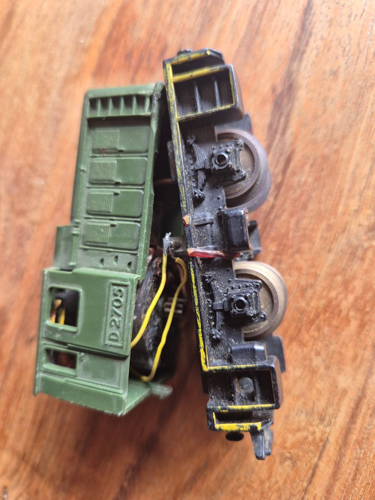 Oude modeltrein locomotief D 2705 -, Ophalen of Verzenden