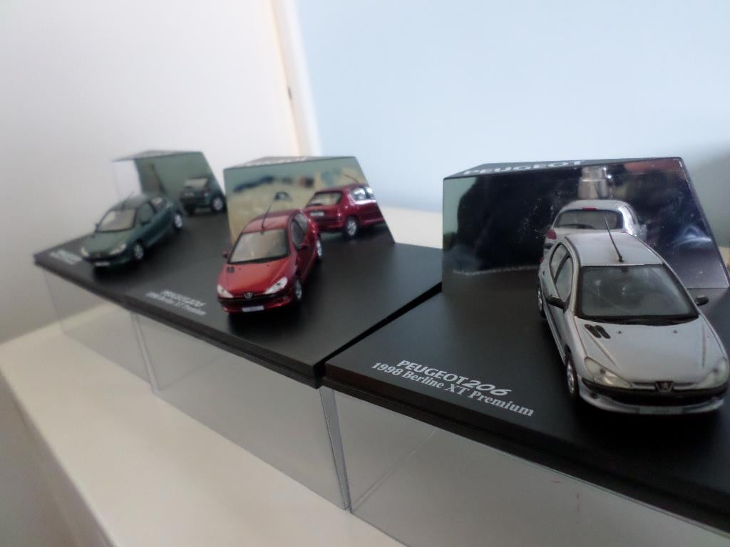 Set van Drie PEUGEOTS 206 XT Premium van 1998  VERKOCHT, Hobby en Vrije tijd, Ophalen of Verzenden, Nieuw, Auto, Norev