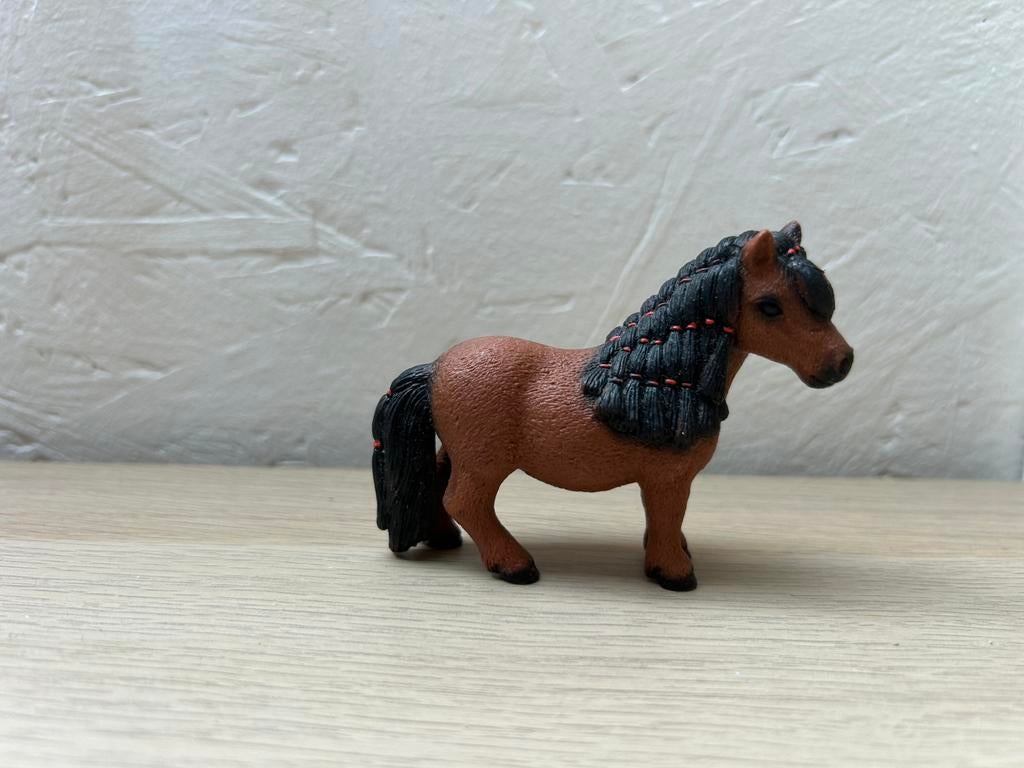 Schleich mini shetlander exclusief 85, Ophalen of Verzenden, Zo goed als nieuw, Paard, Beeldje of Figuurtje