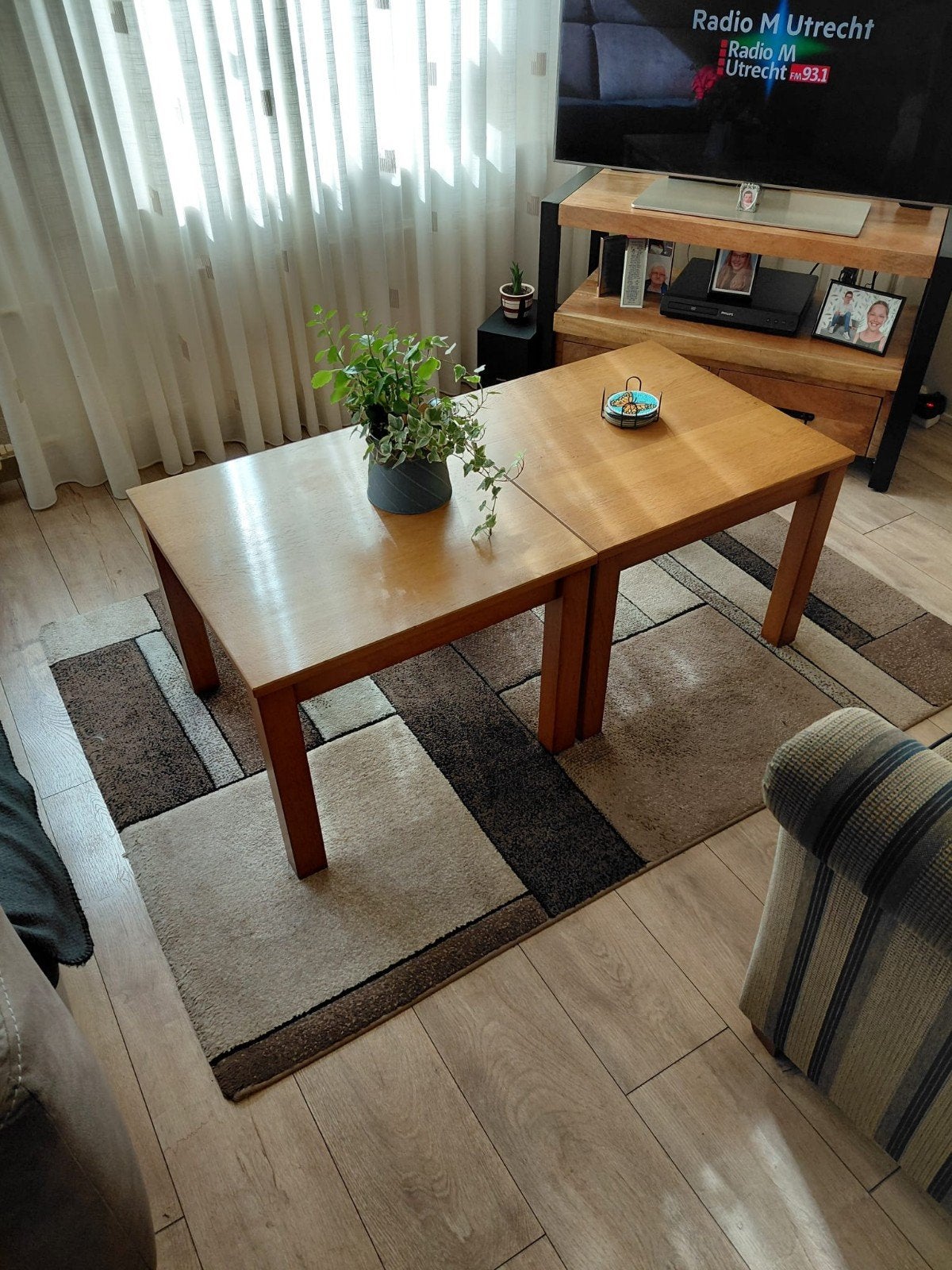 mooie licht eiken meubels., Ophalen, Vierkant, 50 tot 100 cm, 50 tot 100 cm