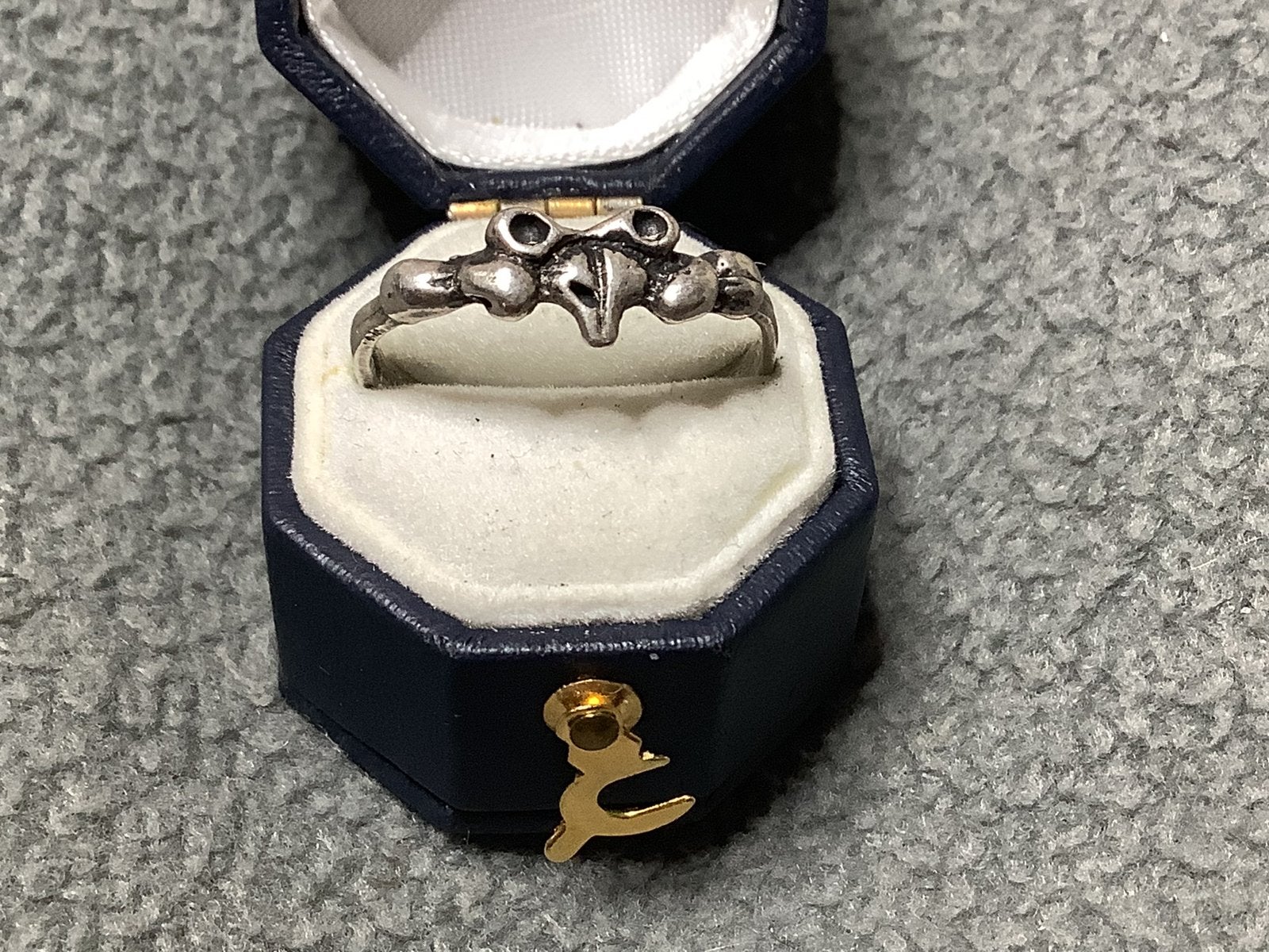 Vintage bewerkte 925 zilveren ring, Sieraden, Tassen en Uiterlijk, Ophalen of Verzenden, Zilver, Ring