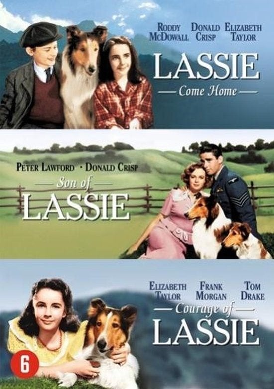 Lassie 3 klassieke films - Come home, son of , courage of, Cd's en Dvd's, Dvd's | Klassiekers, Engels, Verzenden, Nederlands, Zo goed als nieuw