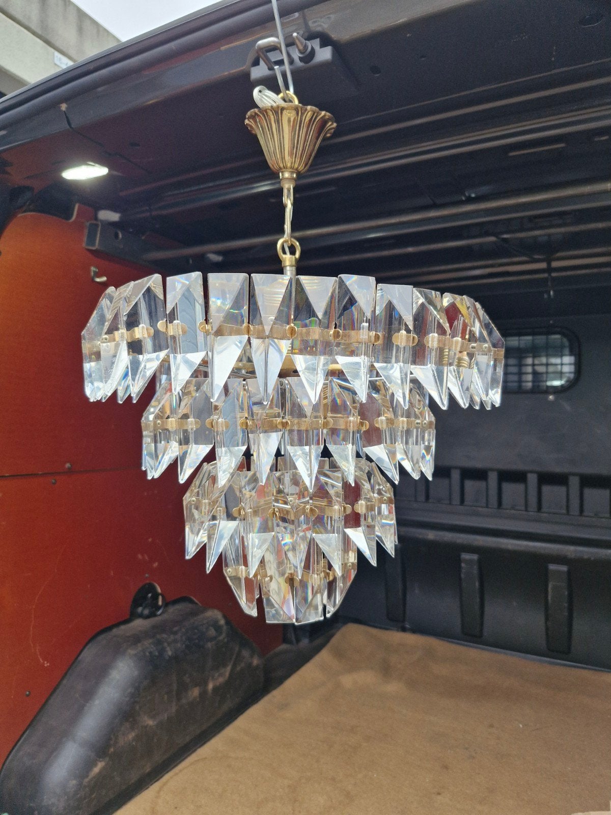 Vintage kinkeldey kristallen kroonluchter, Ophalen of Verzenden