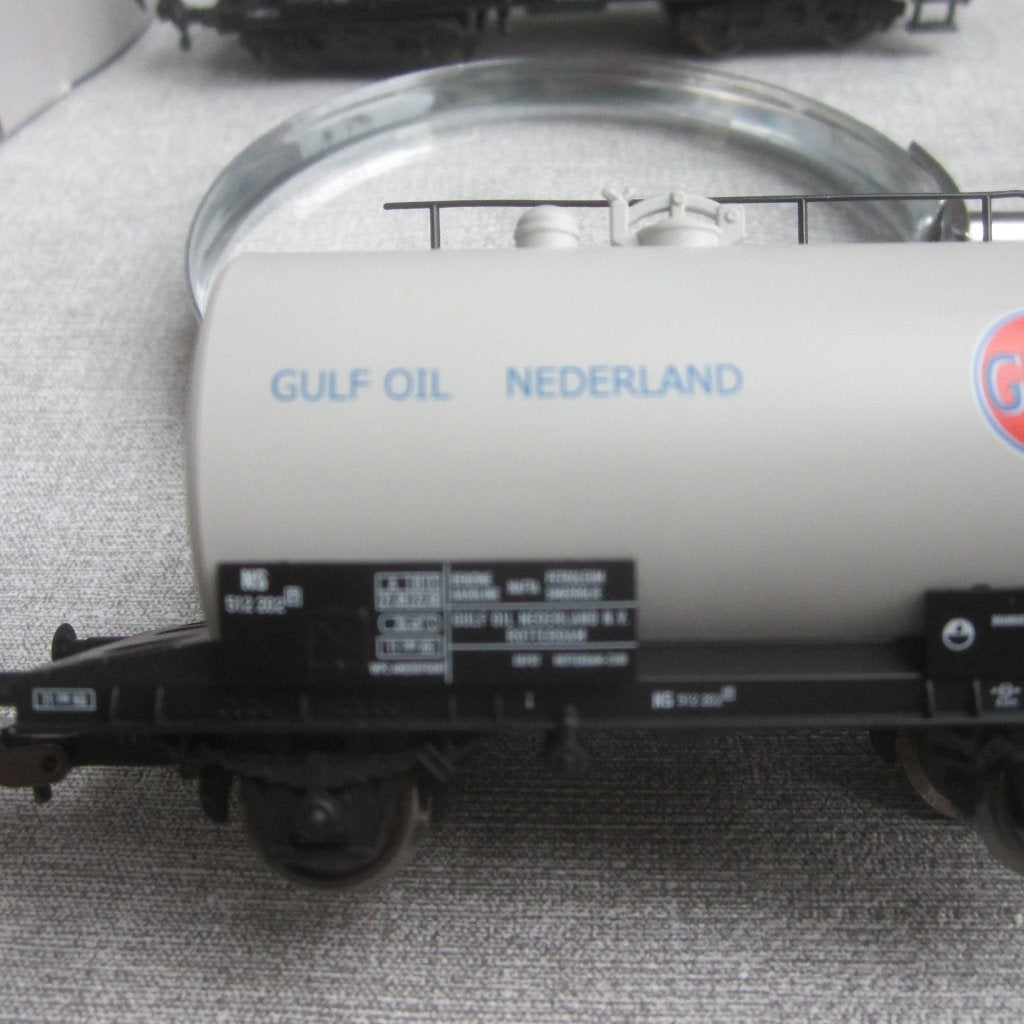 2x Ketelwagen Gulf   HO, Gelijkstroom, Wagon, Zo goed als nieuw, Piko