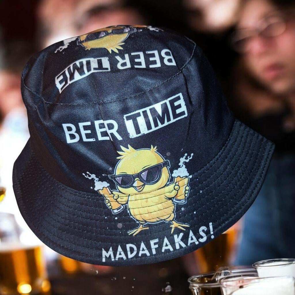 “Beer Time Madafakas” Pet – Nieuw, Ophalen of Verzenden, Nieuw, 58 of 59 cm (L, 7¼ of ⅜ inch), Hoed