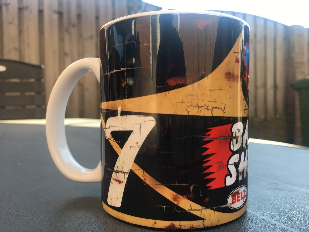 ✅ Barry Sheene Helmet mok Vintage Suzuki Bell Moto GP, Ophalen of Verzenden, Nieuw, Motoren