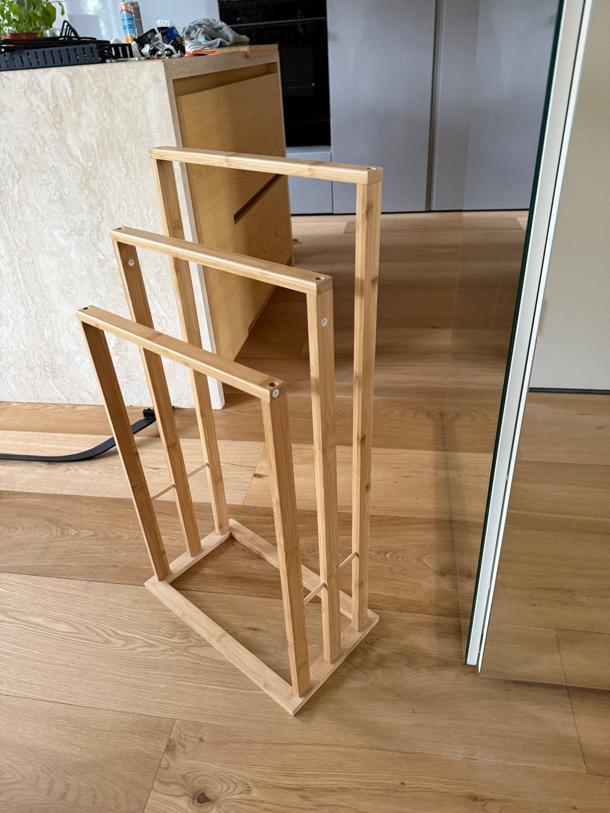 Houten kledingrek / handdoekenrek - Zo goed als nieuw, Ophalen of Verzenden, Zo goed als nieuw, Hout