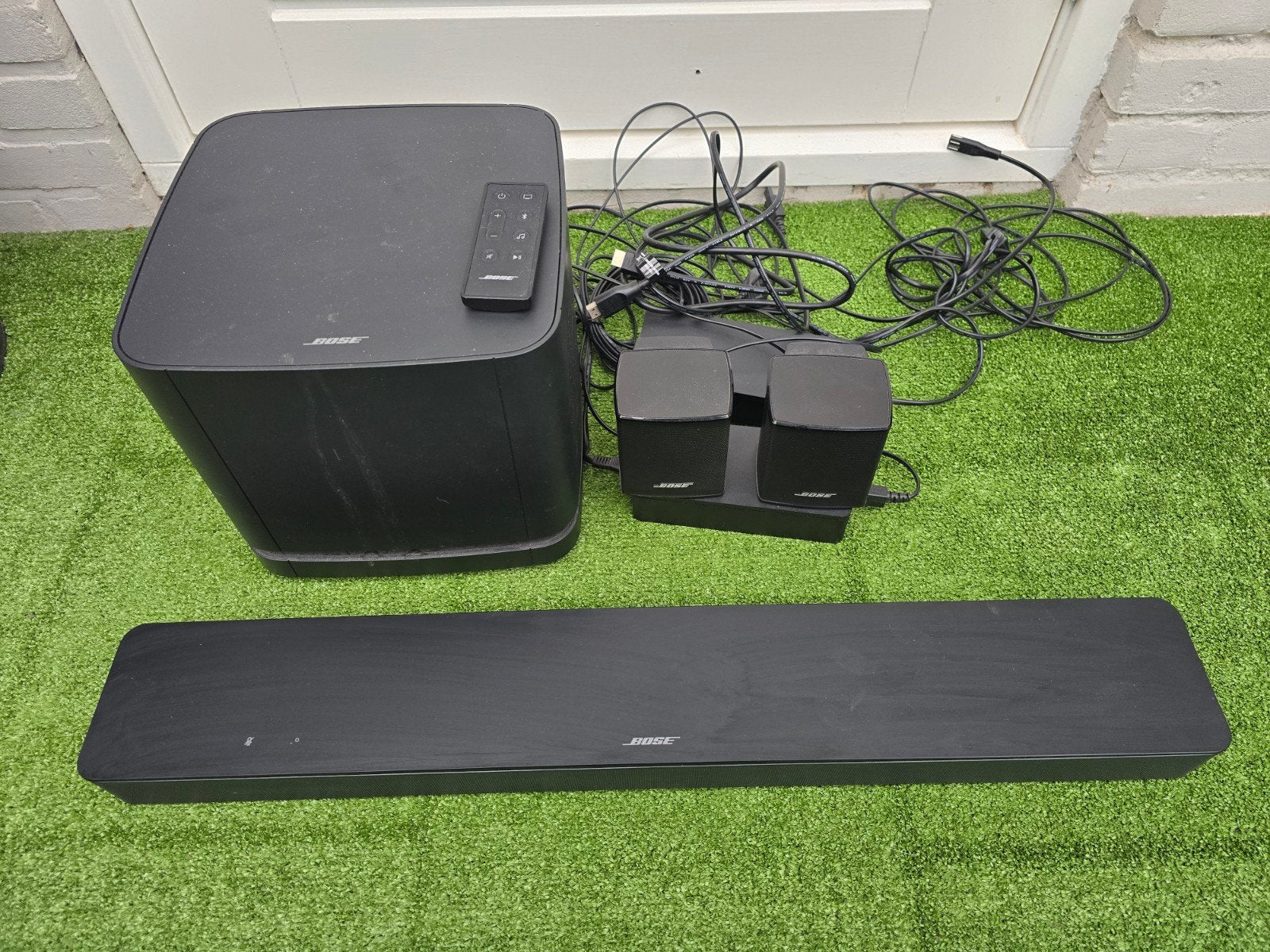 Bose Soundbar 300 met Subwoofer 500 en Surround Speakers 700, Ophalen, Met externe subwoofer, Gebruikt