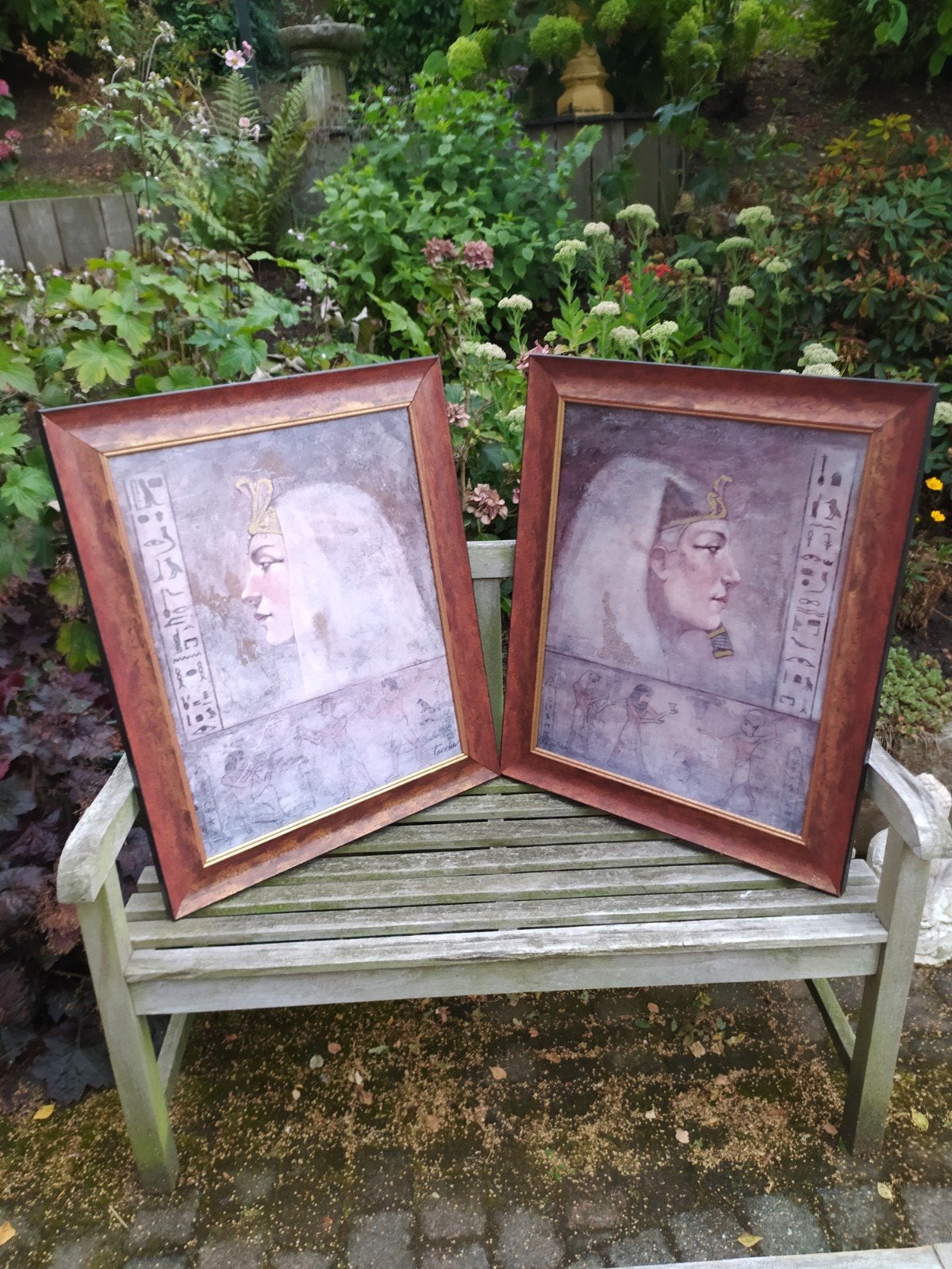 set van 2 prachtige Farao afbeeldingen, wie heeft plekje ?, Huis en Inrichting, Woonaccessoires | Schilderijen, Tekeningen en Foto's
